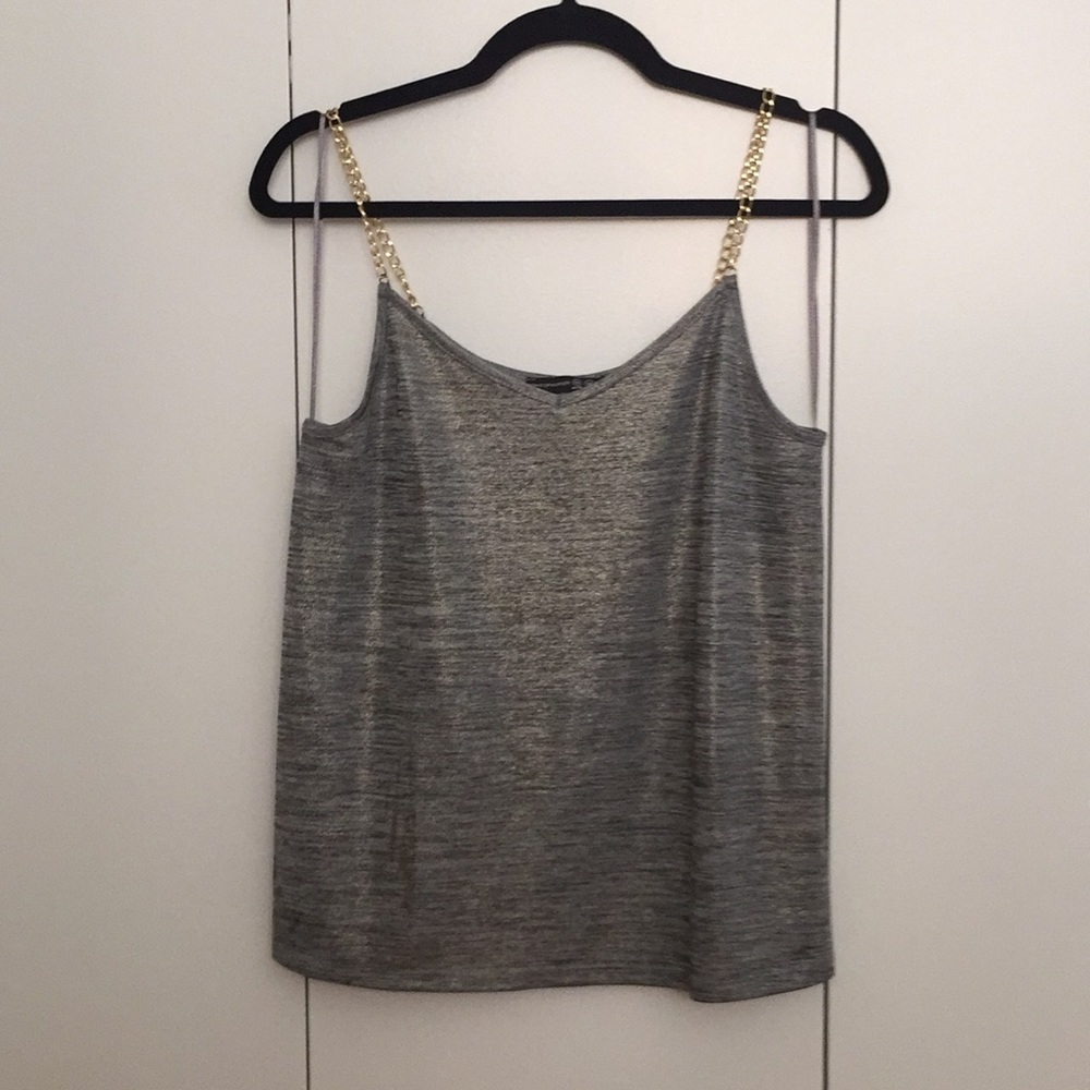 Grey with Gold shimmer Blouse